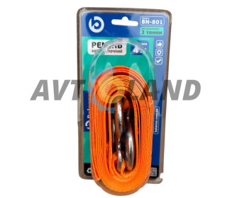 Трос буксировочный лента 2т.4м*40мм крюк Balansa