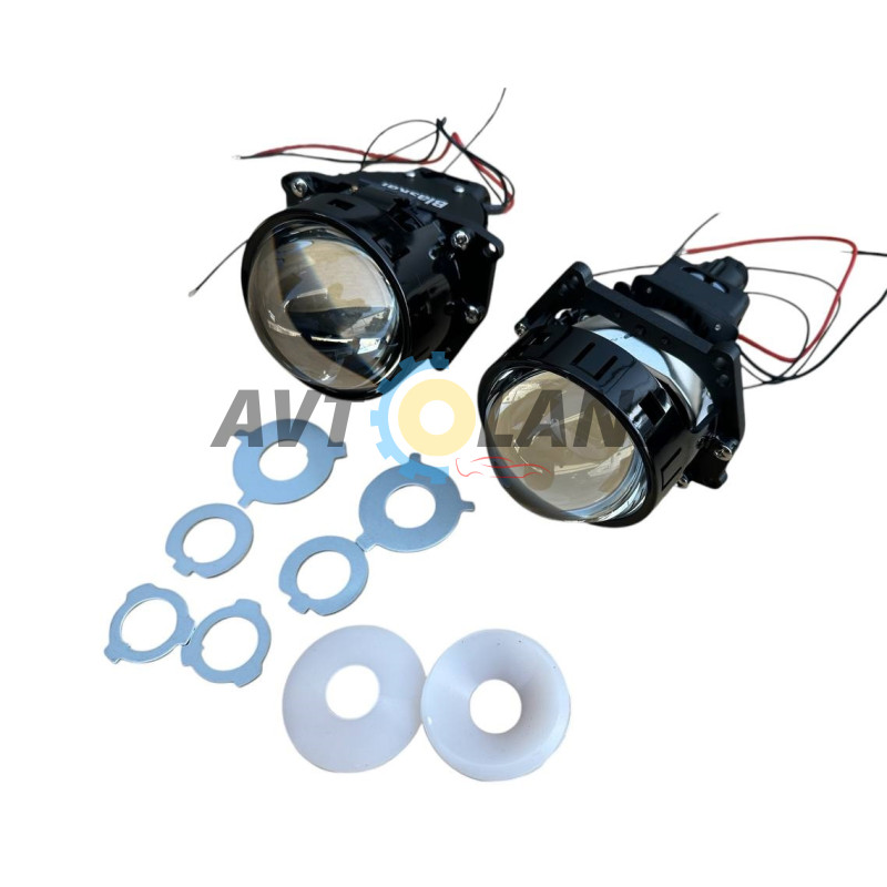 Светодиодные Bi-LED лед линзы GUANGFUDE 3.0″ дюйма универсальная 65W 5100K 24V (2шт) купить недорого