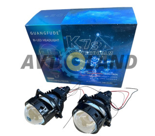 Светодиодные Bi-LED лед линзы GUANGFUDE 3.0″ дюйма универсальная 65W 5100K 24V (2шт) 
