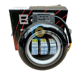 Светодиодная LED фара 45ВТ круглая+ДХХО 