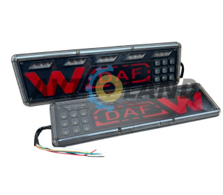 Ліхтар задній LED 12-24V 46x13 см (поворотник, що біжить), комплект 2 шт. DAF