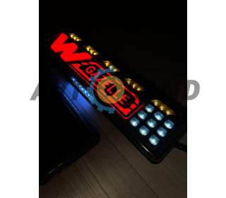 Фонарь задний LED 12-24V 46x13 см (бегущий поворотник), комплект 2 шт. GAZELL