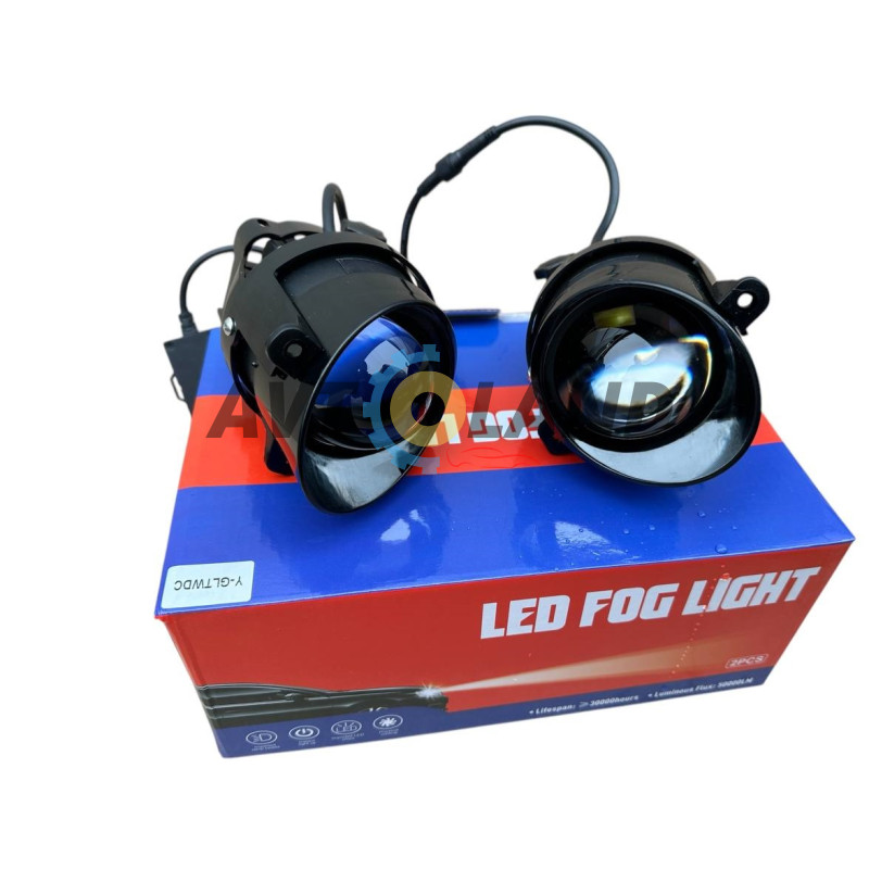 Протитуманні Led фари Лада Калина, Гранта 90мм (Лінза) білий світ купити дешево