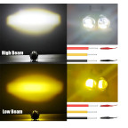 Світлодіодна двокольорова фара Moto LED Mini Сова 20W 2000Lm 9-60V для мотоцикла, мопеда, скутера купити дешево