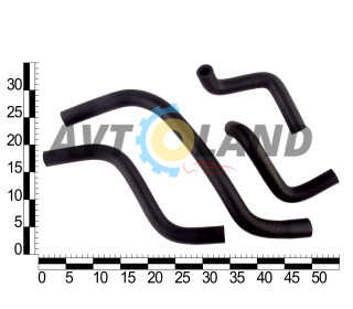 Патрубок отопителя ВАЗ 2108-09 карб. (к-т 4 шт.), армированный, OEM