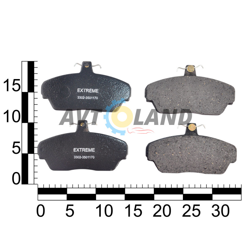 Колодка передняя тормозная ГАЗель 3302, ГАЗ 3110, 2217 Соболь (к-т 4 шт.) ASR EXTREME купити дешево
