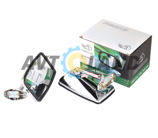 Зеркало наружное ВАЗ 21011, 2101-03, 2106, 2121, 2131 Металл. Хром (к-кт 2 шт) Pegas