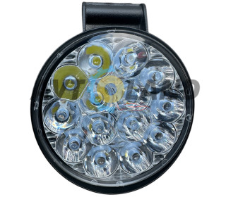 Светлодиодная LED фара робочая КРУГЛАЯ 48ВТ,(3ВТ*14ЛАМП) + страбоскоп