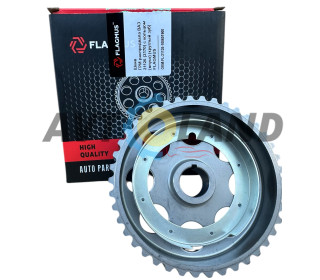 Шків ГРМ распредвала ВАЗ 21124 1,6 16кл з кільцем (впуск) (квадратний зуб) FLAGMUS