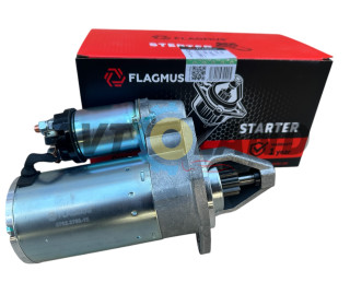 Стартер ВАЗ 2110-12, 2170-72, 1117-19 под 3 шпильки редукторный 9 зуб. с усиленной КПП, Flagmus