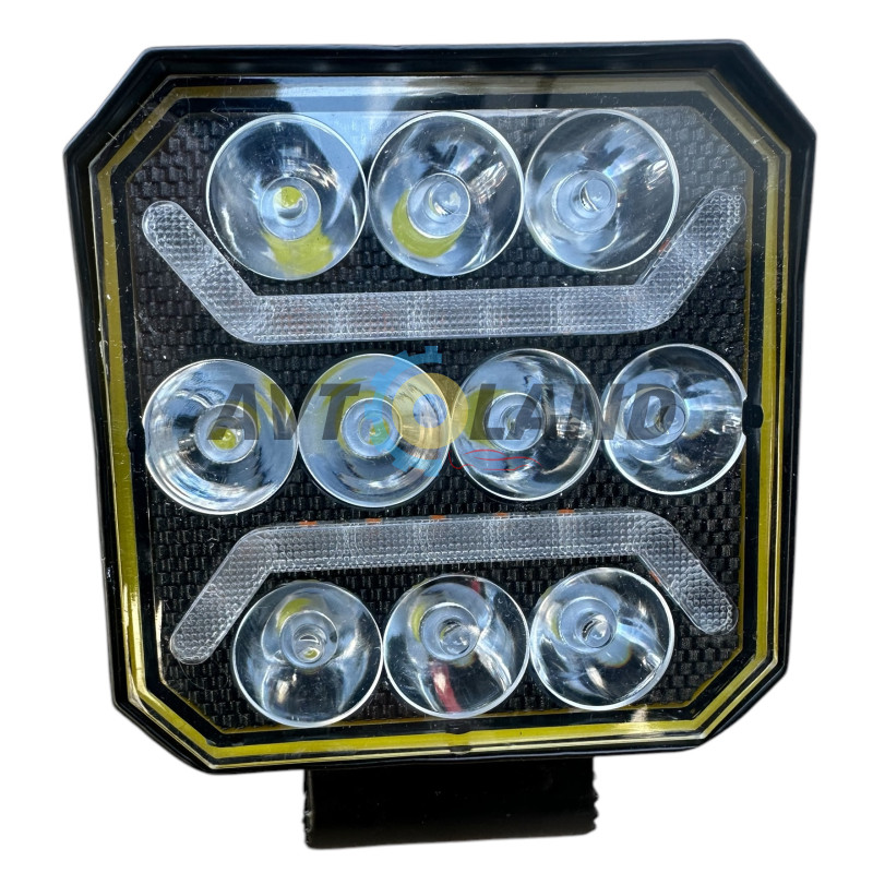Светодиодная LED фара 30ВТ квадратная Бело-Желтый цвет купить недорого