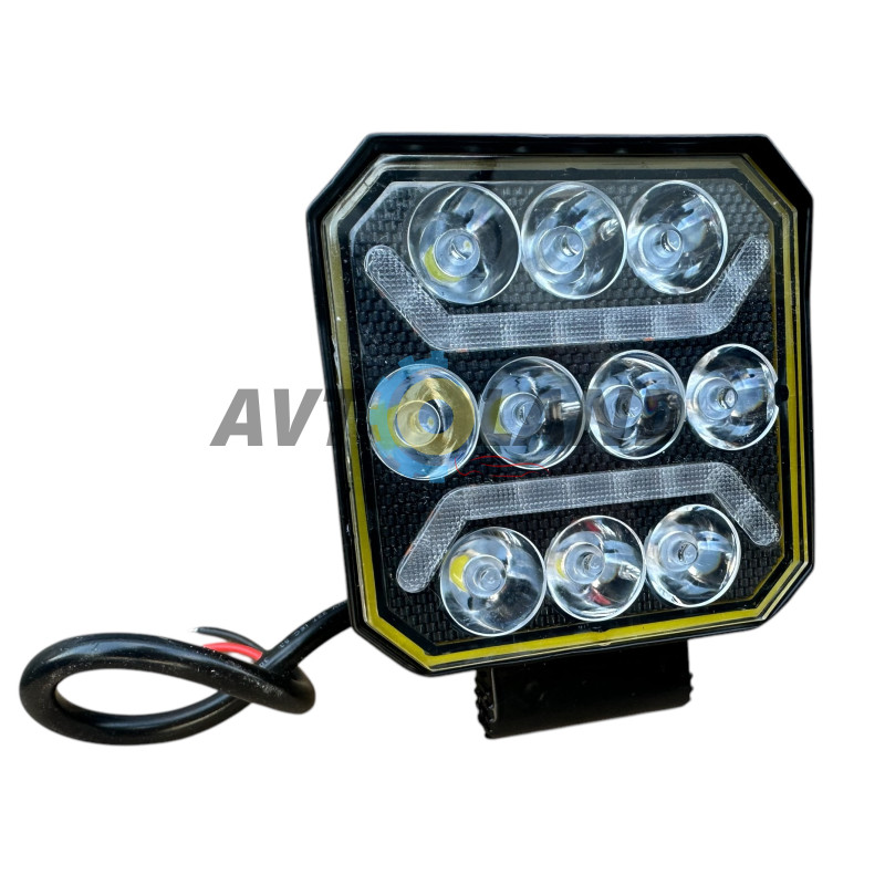 Светодиодная LED фара 30ВТ квадратная Бело-Желтый цвет купить недорого