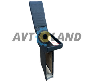 Підлокітник Оpel vivaro 1+2 чорний з вишивкою (шкірозамінник)