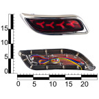 Катафот заднего бампера ВАЗ 2170-71 светодиодный, LED, Хром, (к-т 2 шт.) купить недорого