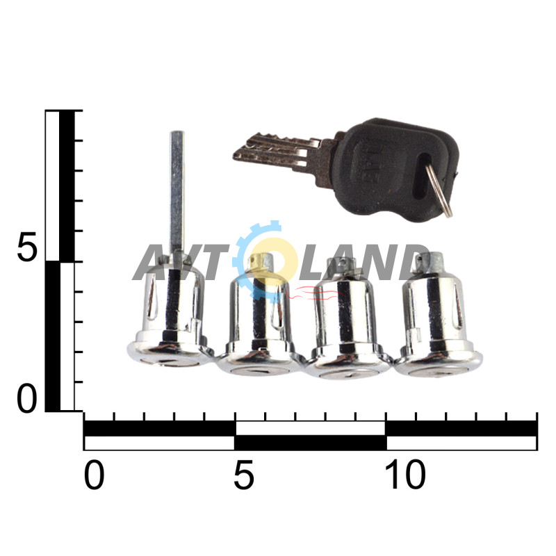 Циліндри замку двері з ключем ГАЗ 2705, н/о, (к-т 4 шт.) ″личинка″ Truckman купити дешево