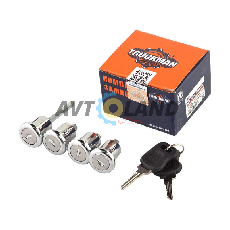 Циліндри замку двері з ключем ГАЗ 2705, н/о, (к-т 4 шт.) ″личинка″ Truckman купити дешево