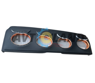 Акустическая полка Ваз 21099 - 2115 пирамида на фанере под 4-ре динамика в карпете