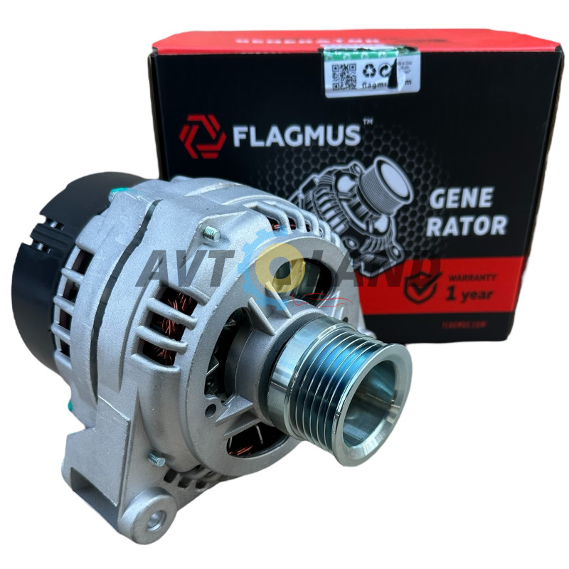 Генератор ГАЗ, УАЗ дв. ЗМЗ 405, 406, 409, 14В 100А, Flagmus купити дешево