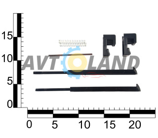 Ремкомплект кришки речового ящика ВАЗ 2110 (засувка бардачка)
