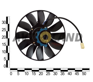 Электровентилятор радиатора ВАЗ 21214 без кожуха, 12 лопастей, Truckman