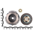 Комплект зчеплення ВАЗ 2123, 21214 з 02.2009р. (215 мм) (диск натискний, ведений, підшипник) OEM купити дешево