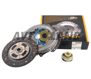 Комплект сцепления ВАЗ 2123, 21214 с 02.2009 г. (215 мм) (диск нажимной, ведомый, подшипник) OEM