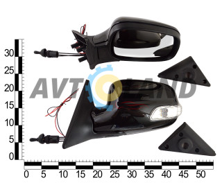 Зеркало наружное ГАЗ 3110 с поворотником, (к-т 2 шт) Truckman