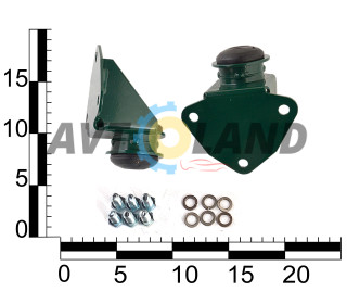 Кронштейн растяжки ВАЗ 2108-099, 2113-15  (к-т 2 шт. с крепежом) сталь″краб″