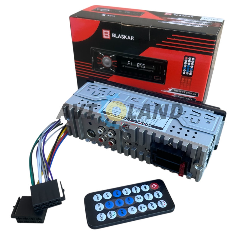 Автомагнітола 1DIN Bluetooth з RGB підсвічуванням та пультом керування (RF2216) купити дешево