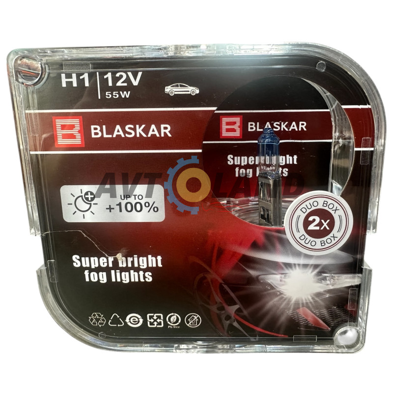 Лампи галогенові BLASKAR-H1-12v55w+100% купити дешево