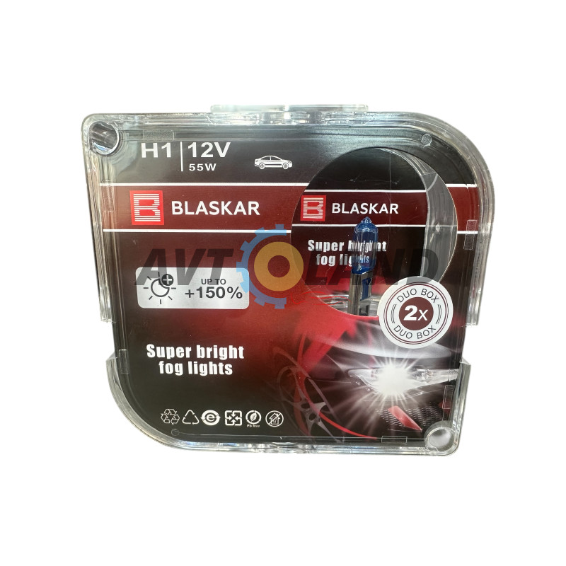 Лампы галогеновые BLASKAR-H1-12v55w+150% купить недорого