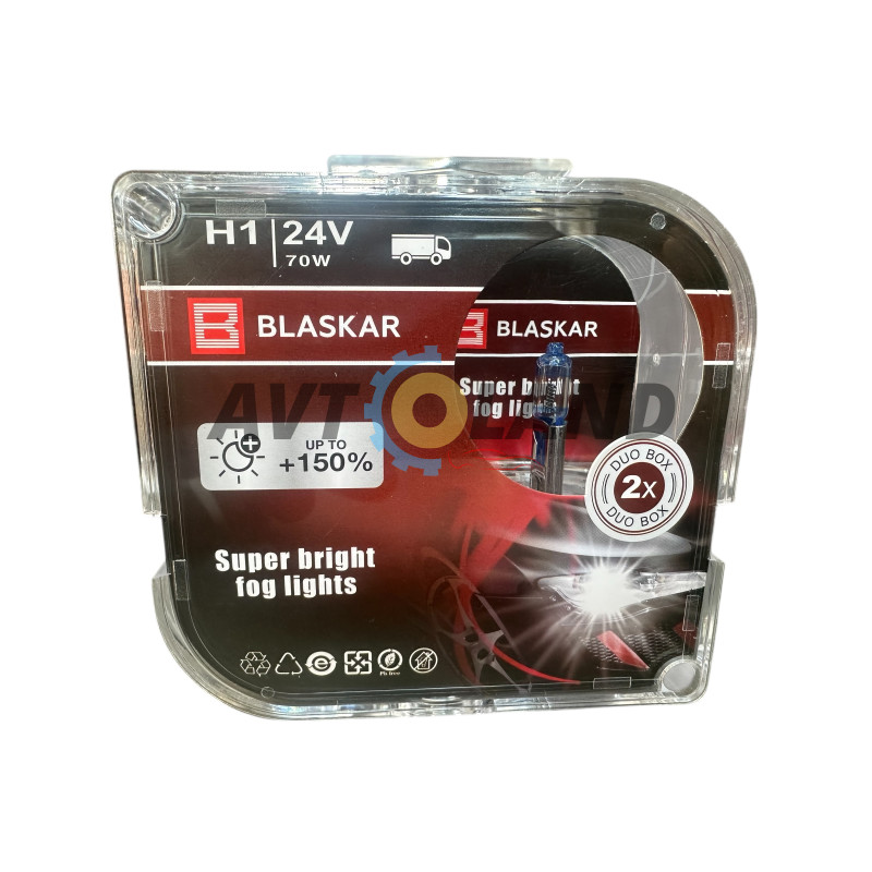 Лампи галогенові BLASKAR-H1-24v70w+150% купити дешево