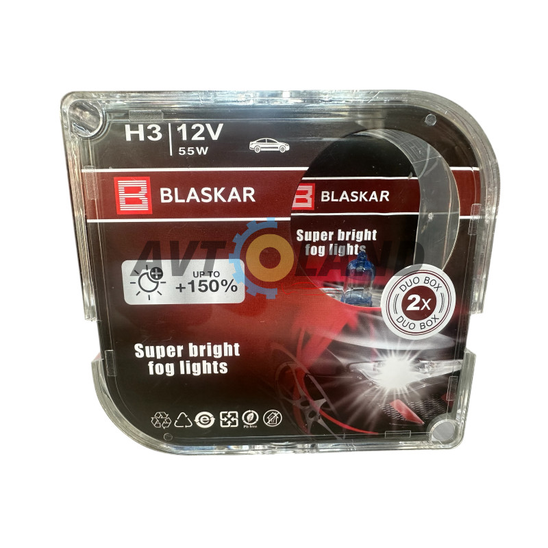 Лампи галогенові BLASKAR-H3-12v55w+150% купити дешево