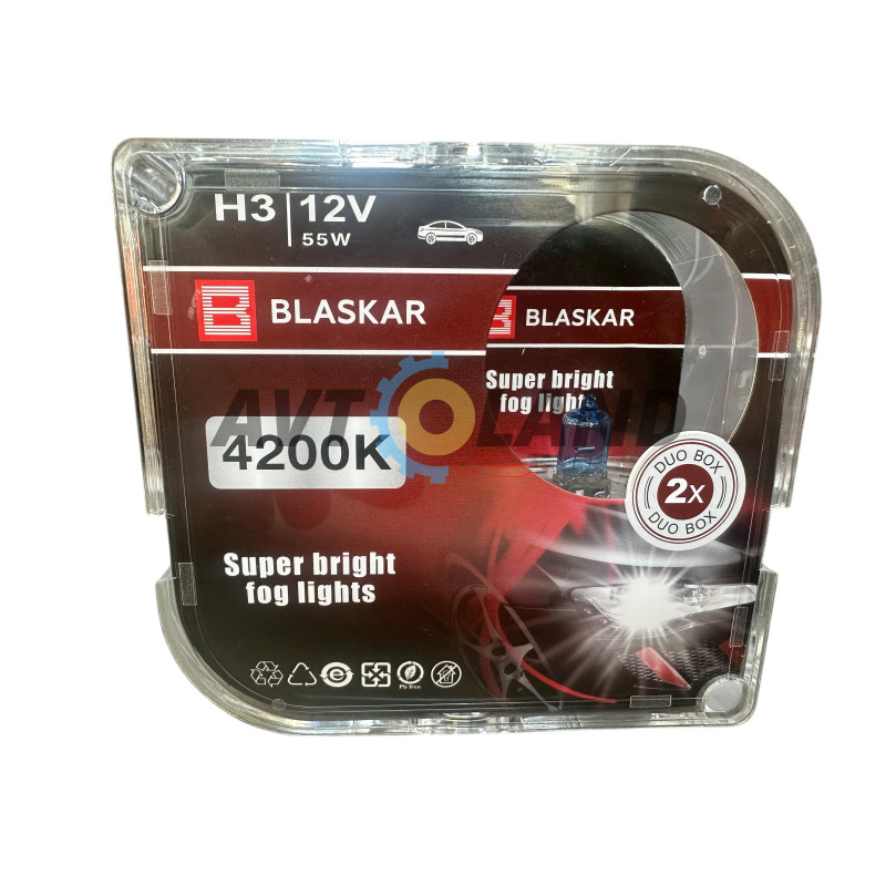 Лампи галогенові BLASKAR-H3-12v55w+4200K купити дешево