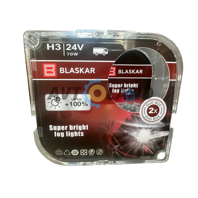 Лампы галогеновые BLASKAR-H3-24v70w+100% купить недорого