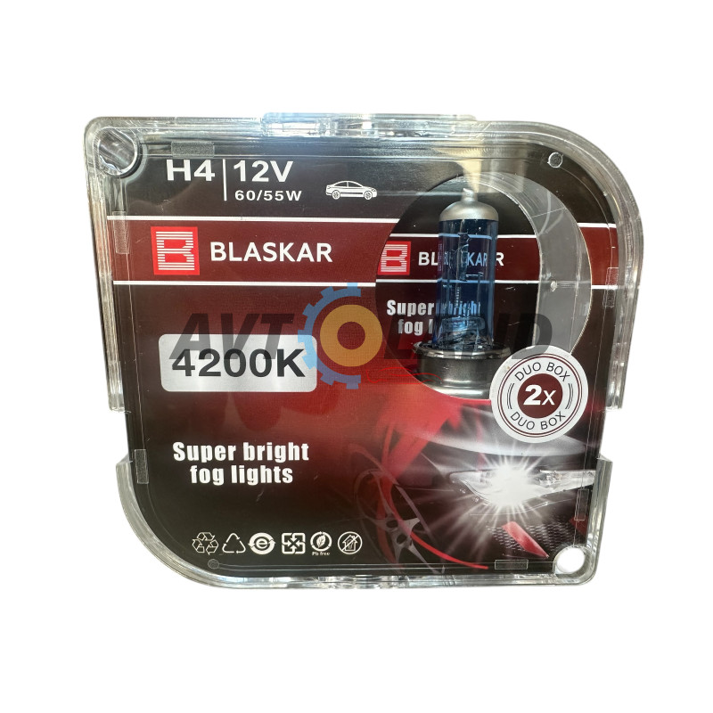 Лампы галогеновые BLASKAR-H4-12v60/55w+4200K купить недорого