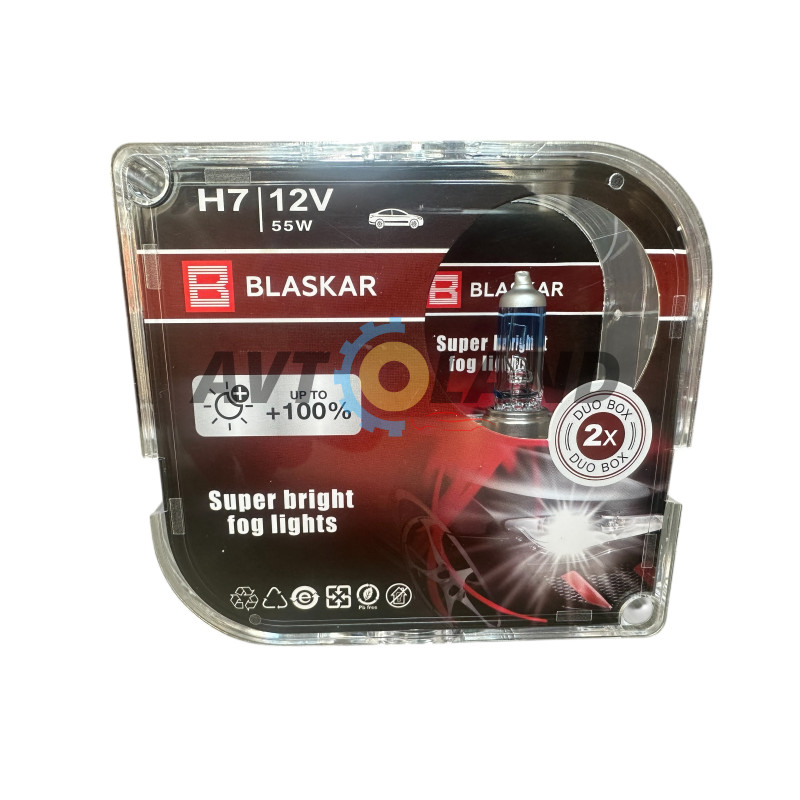 Лампы галогеновые BLASKAR-H7-12v55w+100% купить недорого