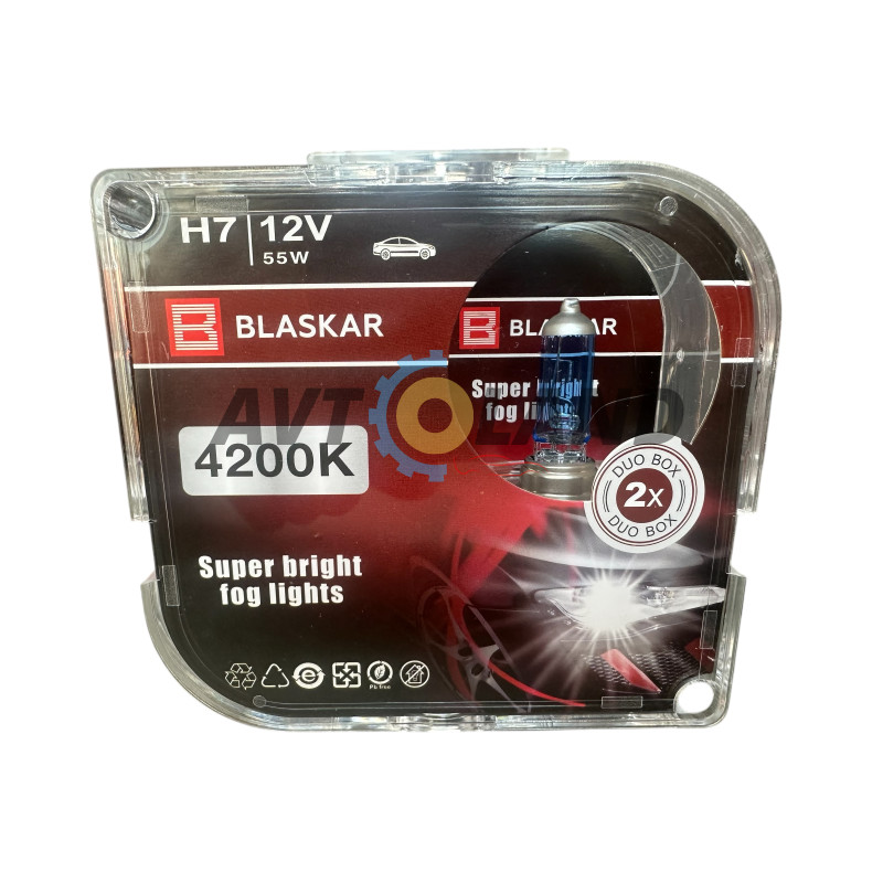 Лампи галогенові BLASKAR-H7-12v55w+4200K купити дешево