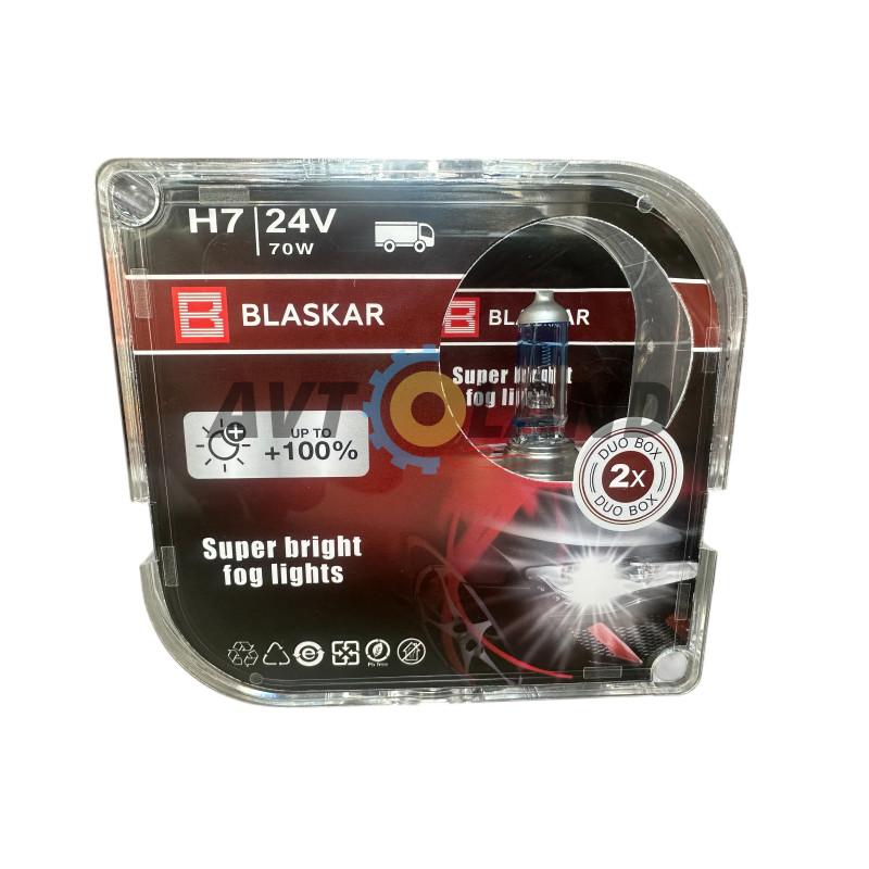 Лампы галогеновые BLASKAR-H7-24v70w+100% купить недорого