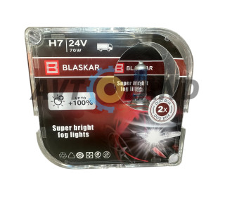 Лампи галогенові BLASKAR-H7-24v70w+100%