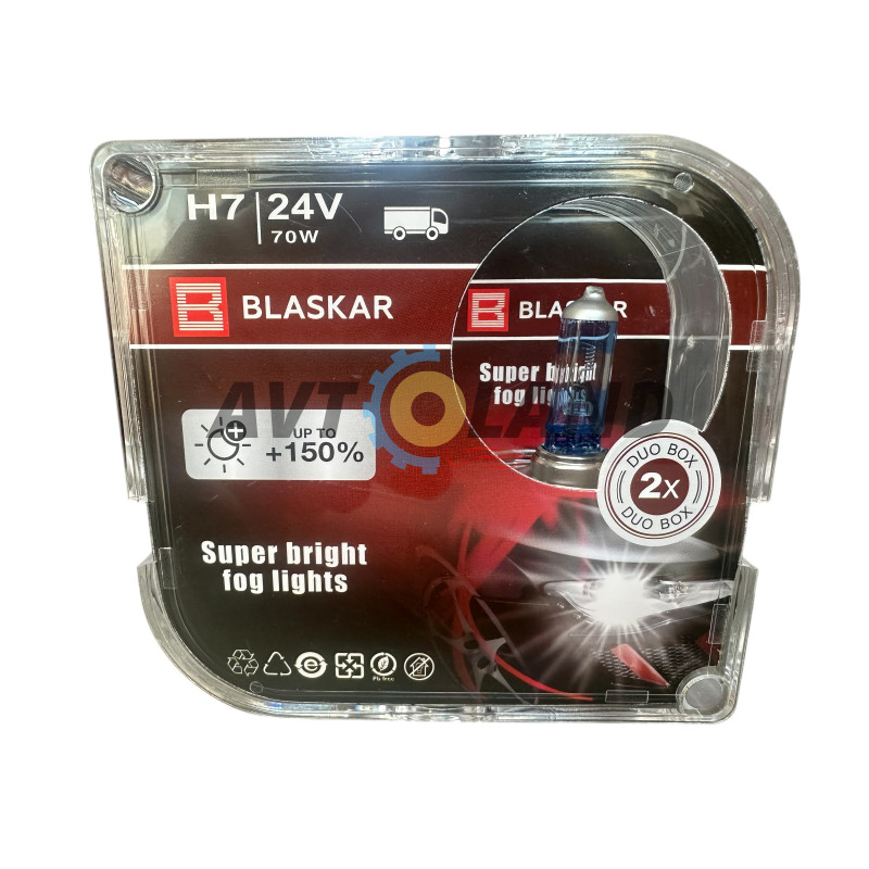 Лампы галогеновые BLASKAR-H7-24v70w+150% купить недорого