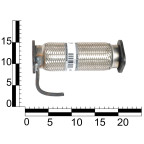 Гофра 45х200 с фланцами ВАЗ, Daewoo Lanos 1.4, Matiz; Hyundai, Kia 2-х слойная, OEM купить недорого