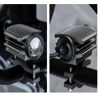 Світлодіодна двоколірна фара Moto LED Mini далекого / ближнього для мотоцикла, мопеда, скутера. Білий Жовтий купити дешево