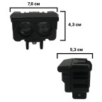 Led додаткова Mini фара/лінза на авто, мотоцикл, мопед, з функцією білого та жовтого кольору купити дешево