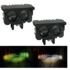 Led дополнительная Mini фара/линза на авто, мотоцикл, мопед, с функцией желтого и белого цвета. купить недорого