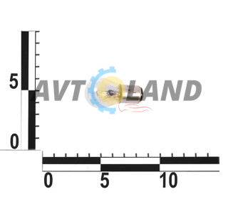 Лампа P21/4W 12В 21/4Вт BAY15d, двухконтактная стоп-сигнала, бел.