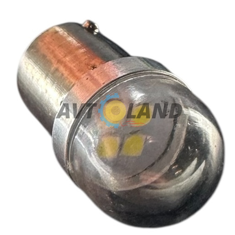 12/21-(1156)-4SMD(Універсальний 12-24 вольта)-Без полярні-Прозорий-Білий купити дешево