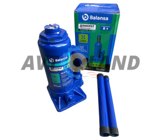 Домкрат гидравлический телескопический 8т 200-360мм коробка BALANSA