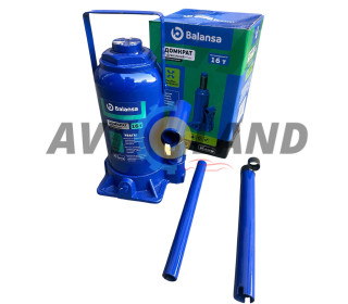 Домкрат гидравлический телескопический 16т 225-405мм коробка BALANSA