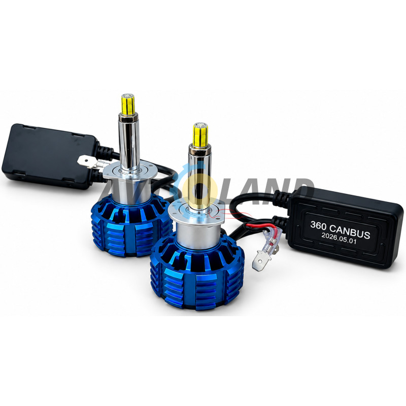 Cветодиодная LED 360 Canbus лампа Н1 100W 14000LM 12В. Идеально для оптики с линзой! купить недорого